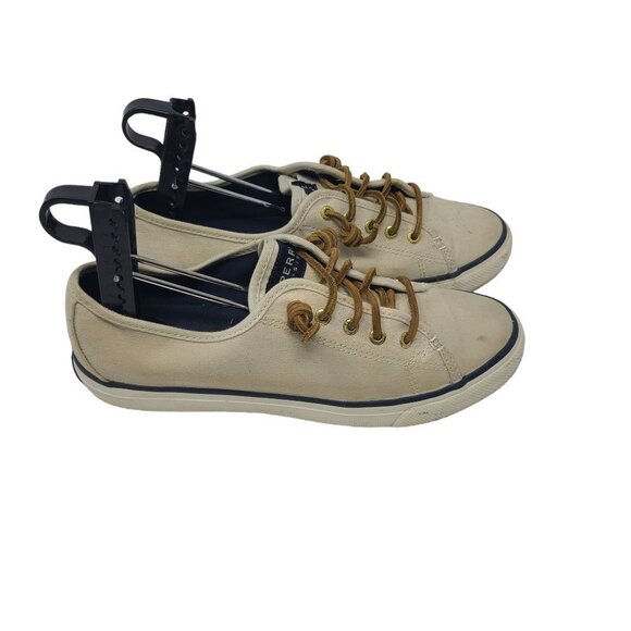 Sperry Top Sider Shoes Womens 8.5 M Pier View Casual Sneakers White Low STS90549 - Picture 1 of 5